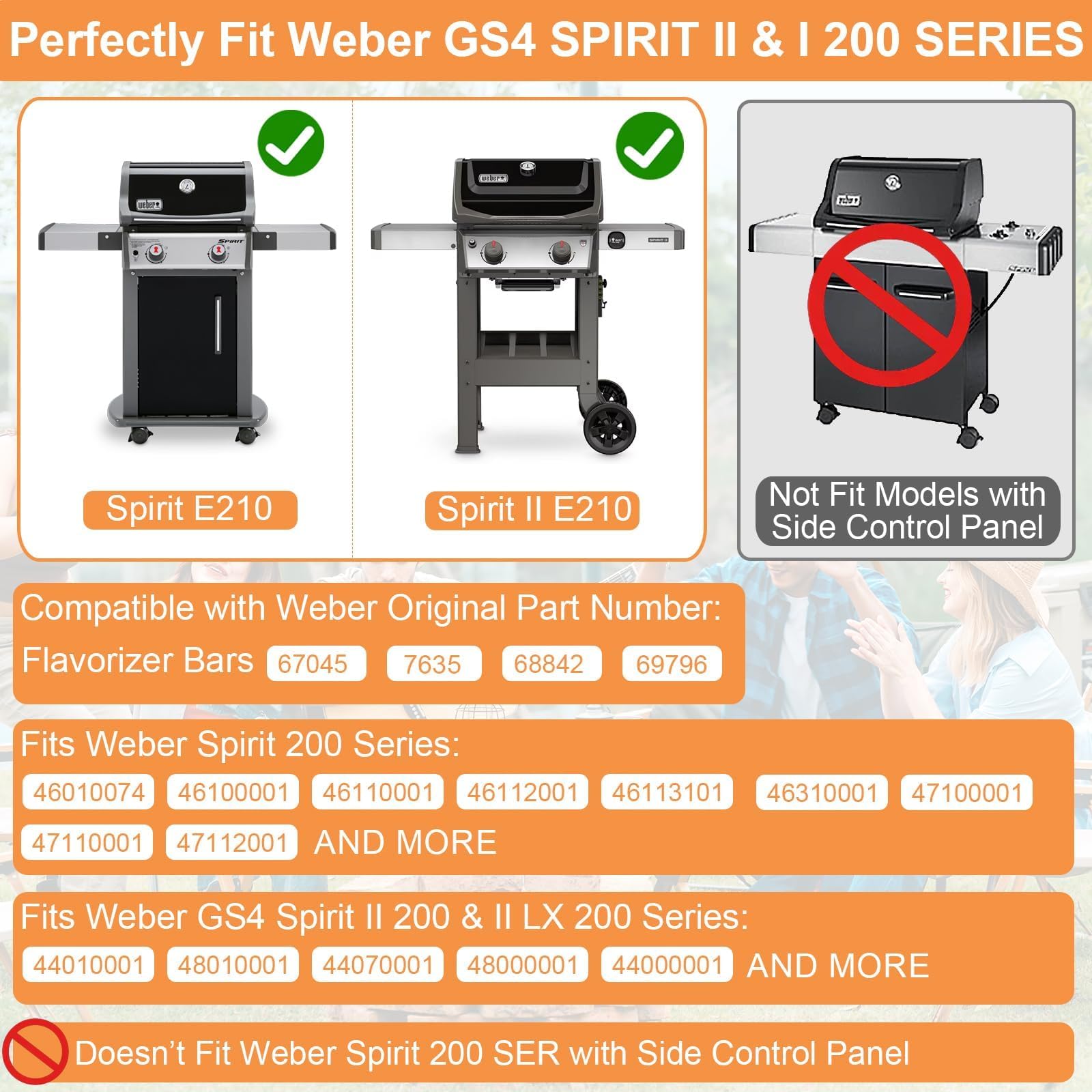 Amazon.com : 7635 Flavorizer Bars for Weber GS4 Spirit 2 Parts